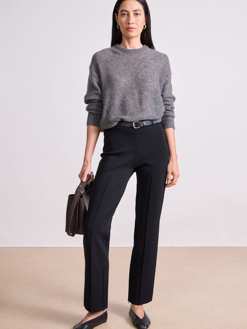Apiece Apart Straight Pull-on Zipper Pants